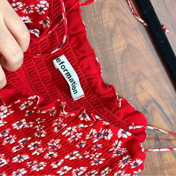 NWOT Reformation Nira Red Dress - Picture 4 of 5